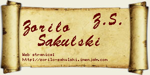 Zorilo Sakulski vizit kartica